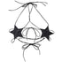 Punk Leather Black Star Bra Bustier